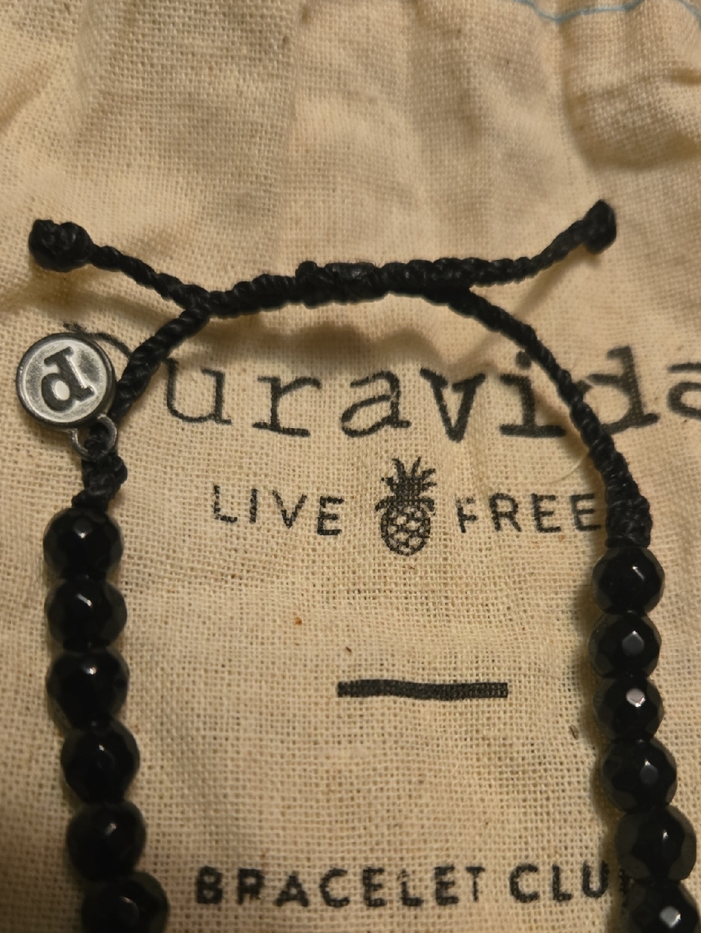 Pura Vida Black Faceted Bead Bracelet with Silver Buddha Charm - Picture 2 of 3